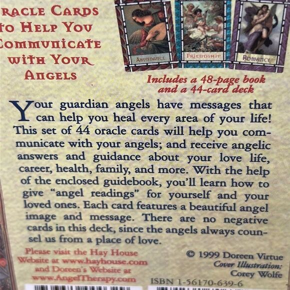 Doreen Virtue Healing W/The Angels 
Oracle Cards 44 Card Deck & Guidebook 1999 - Picture 8 of 17